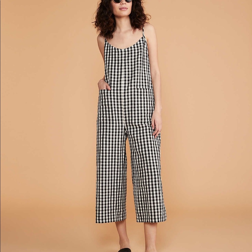 Ali Golden Gingham V-Neck Jumper, Patch Pockets